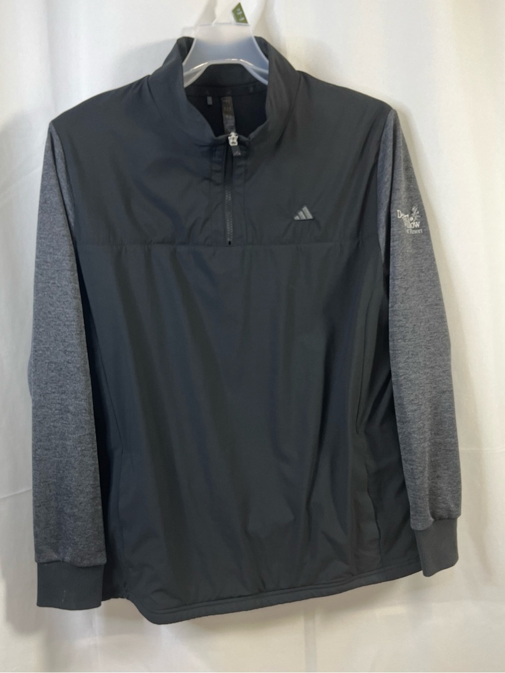 Adidas Mens Quarter Zip Pullover Windbreaker Desert Willow Golf Resort Jacket L